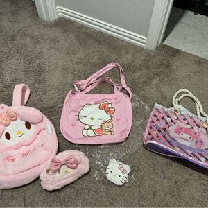 Hello Kitty Pink and White Kids Bag Set